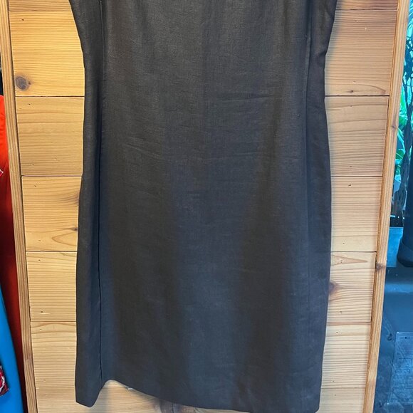 Talbots Classic Irish Linen Brown Sheath Dress Size 10 - Picture 2 of 10